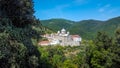 Holy Monastery Hilandar landscape HDR, Mount Athos Royalty Free Stock Photo