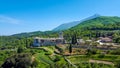 Holy Monastery Hilandar landscape HDR, Mount Athos Royalty Free Stock Photo