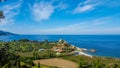 Holy Monastery Hilandar landscape HDR, Mount Athos Royalty Free Stock Photo