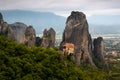 The Holy Monastery of Rousanou at the complex of Meteora monast Royalty Free Stock Photo