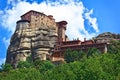 The Holy Monastery of St. Nicholas Anapausas, built in the 16th century. Meteora, Greece Royalty Free Stock Photo