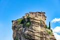 Holy Monastery of Varlaam  located on the top of the cliff Royalty Free Stock Photo