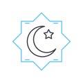 holy moon line icon, outline symbol, vector illustration, concept sign