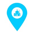 Holy mosque location map pin pointer icon. Element of map point for mobile concept and web apps. Icon for website design and app d
