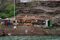 Omkareshwar Ghat at the banks of narmada river in india