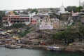 Omkareshwar Ghat at the banks of narmada river in india