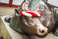 The holy ox statue in Dazaifu Tenmangu Shrine, Fukuoka, Japan