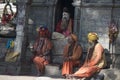 Holy people in india, Varanasi. December 2017 puja
