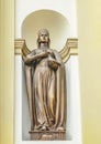 Holy Princess Olga. Sculpture, bas-relief on the facade of the Cathedral of the Resurrection, Ivano-Frankivsk.