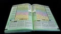 Tajweed Qur'an, with colorful writing, to make it easier to read the Qur'an. The Quran is the holy book of Islam. Royalty Free Stock Photo