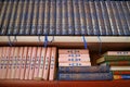 The Holy Quran Books on a Shelf in Player Room of the Mosque Royalty Free Stock Photo