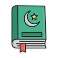 Holy Quran Isolated Vector icon that can be easily modified or edited