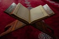 Holy Quran or Kuran-i Kerim on the lectern in a mosque.