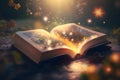 holy quran spreading light in the nature light rays, Ai Generative Royalty Free Stock Photo