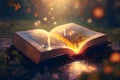 holy quran spreading light in the nature light rays, Ai Generative Royalty Free Stock Photo