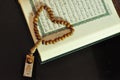 The holy Quran with tasbih/rosary beads