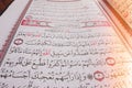The Holy Quran. Verses in the holy Quran Royalty Free Stock Photo