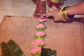 Holy ritual in Indian Wedding Royalty Free Stock Photo