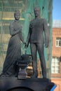 Holy Royal Passion-bearers Monument to Emperor Nicholas II and Empress Alexandra Feodorovna in the courtyard of the Church of the