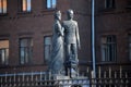 Holy Royal Passion-bearers Monument to Emperor Nicholas II and Empress Alexandra Feodorovna in the courtyard of the Church of the