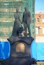 Holy Royal Passion-bearers Monument to Emperor Nicholas II and Empress Alexandra Feodorovna in the courtyard of the Church of the