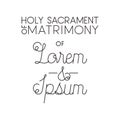 Holy sacrament of matrimony with hand made font