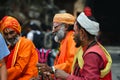 Holy Sadhu men in Kathmandu, Nepal