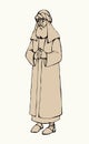 Old Pharisee Priest. Vector drawing