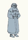 Old Pharisee Priest. Vector drawing