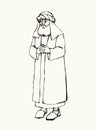 Old Pharisee Priest. Vector drawing