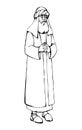 Old Pharisee Priest. Vector drawing