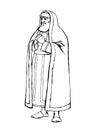 Old Pharisee Priest. Vector drawing