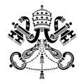 Holy see emblem illustration icon - PNG