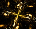 Holy shining Christian Cross - gold refulgent symbol of Divine Sacrifice Royalty Free Stock Photo