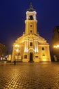 Holy Spirit Church in Torun at night