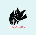 Holy spirit Fire Art Logo Royalty Free Stock Photo