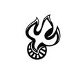 Holy spirit Fire Logo Royalty Free Stock Photo