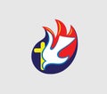 Holy Spirit Fire Logo Royalty Free Stock Photo