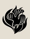 Holyspirit Fire Logo, art vector silhouette design Royalty Free Stock Photo
