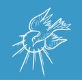 Holy Spirit Icon Sketch and Line Art Royalty Free Stock Photo