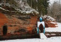 Holy spring in karst caves