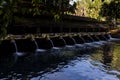 Holy Spring Water Tirta Empul Hindu Temple at Bali in Indonesia. Royalty Free Stock Photo