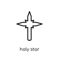 Holy star icon. Trendy modern flat linear vector Holy star icon