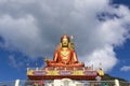 Holy statue of Guru Padmasambhava or born from a lotus, Guru Rinpoche, was a Indian tantric Buddhist Vajra master who taught