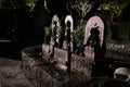 Holy statues at Buddhist Asukadera Temple in Asuka