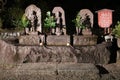 Holy statues at Buddhist Asukadera Temple in Asuka