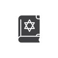 Holy Torah Book vector icon