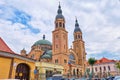 Holy Trinity Cathedral Catedrala Sfanta Treime din Sibiu, front side as seen from the city streets. Royalty Free Stock Photo