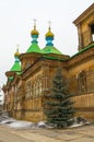 Holy Trinity Cathedral - Wooden Russian Orthodox Church Royalty Free Stock Photo