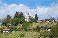 Holy Trinity Church on the hill in Lendavske Gorice, SLovenia Royalty Free Stock Photo